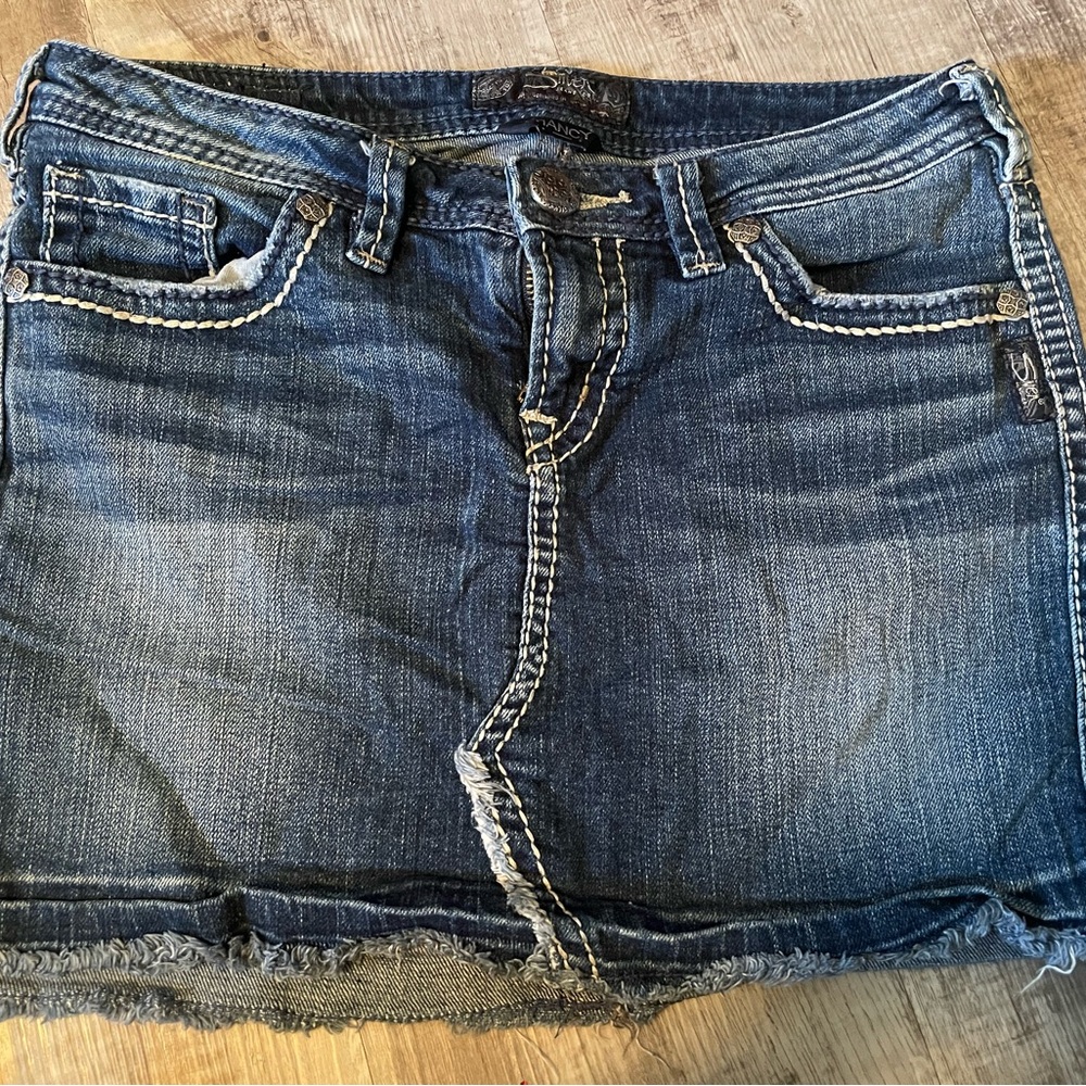 Silver Jeans Blue Denim Skirt